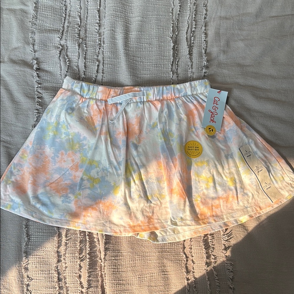 🍀 2/$10 Cat & Jack Pastel Tie-Dye Skort